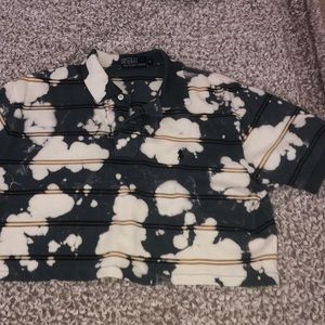 Polo tie dye cropped shirt